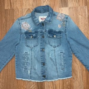 Embroidered Denim Jacket NWOT